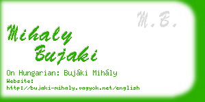 mihaly bujaki business card